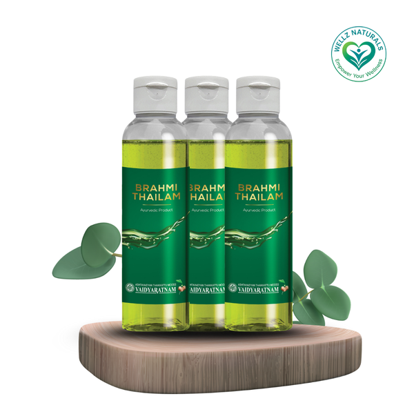 Brahmi Thailam | Ayurvedic Hair & Mind Oil | 100% Natural Herbal Oil | 200 ml