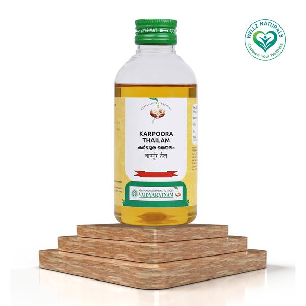 Karpoora Thailam | Ayurvedic Pain Relief & Cooling Massage Oil | 200 ml