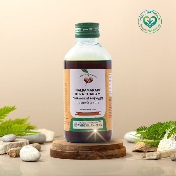 Nalpamaradi Kera Thailam | Ayurvedic Brightening & Skin Repair Oil | For Tan Removal, Even Tone & Radiant Glow | 200 ml